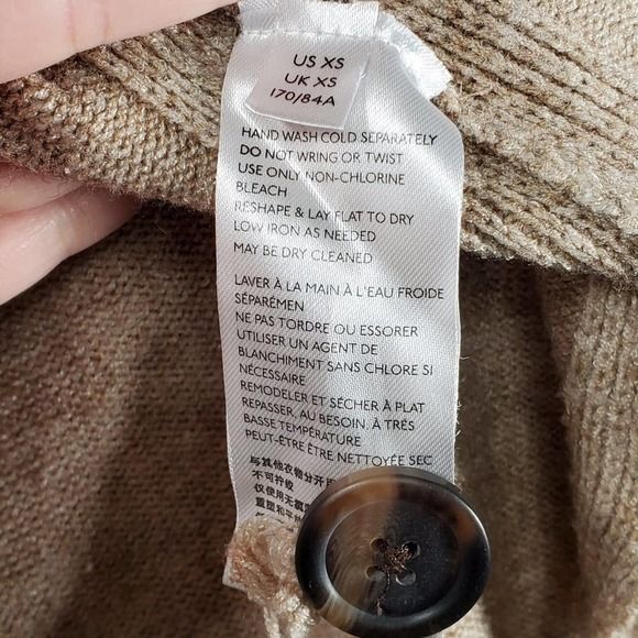 Anthropologie Margarita Sweater Tunic Side Button Pullover Sweater Tan Size XS - Picture 11 of 12